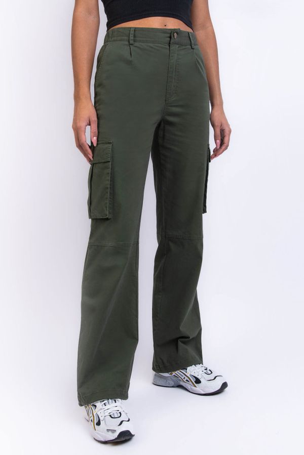 Cargohose Mit Hoher Taille - Austin Khaki