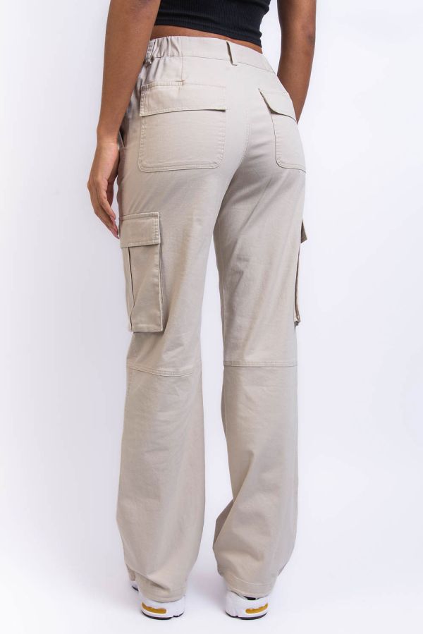 Cargohose Mit Halbhoher Taille - Denver Beige